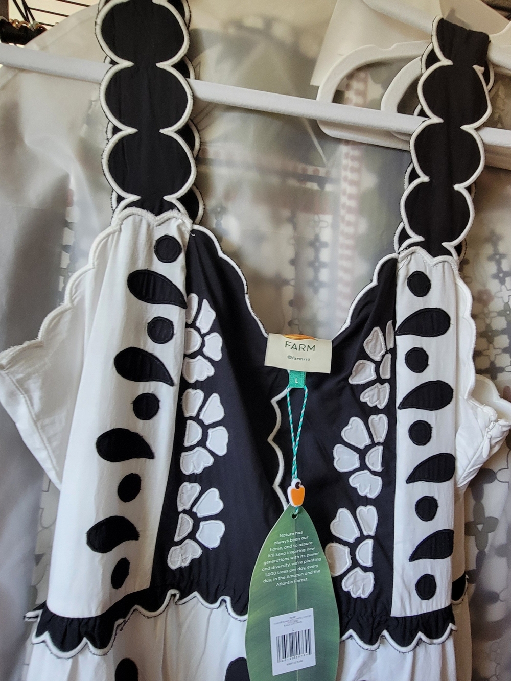 FARM Rio Black and White Floral Maxi Dress - Picture 4 of 7
